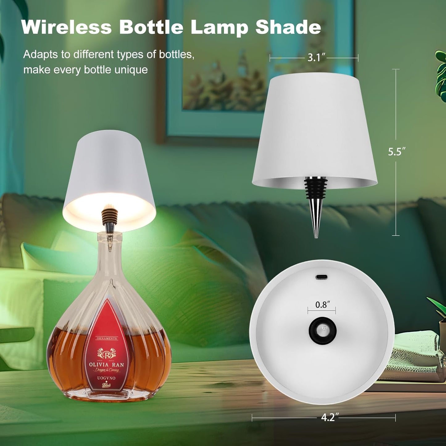 ThinkStore™ New Wireless Bottle Light RGB LED Light with Dimmable Remote Control.